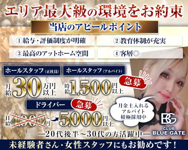 【上尾】CLUB BLUEGATE（クラブ ブルーゲート） バナー