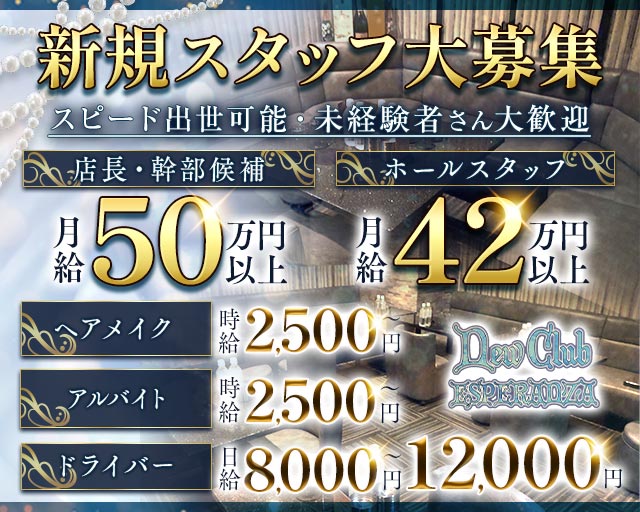 New Club Esperanza（エスペランサ）(銀座)のボーイ・男性求人