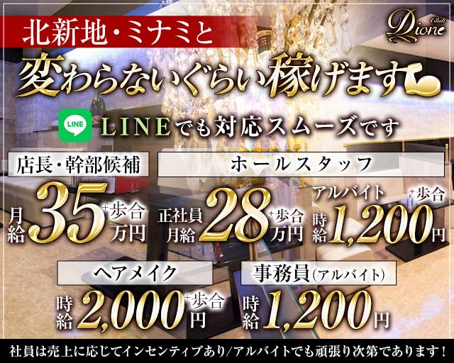 【寺田町】Club Dione（ディオーネ）(天王寺)のボーイ・男性求人