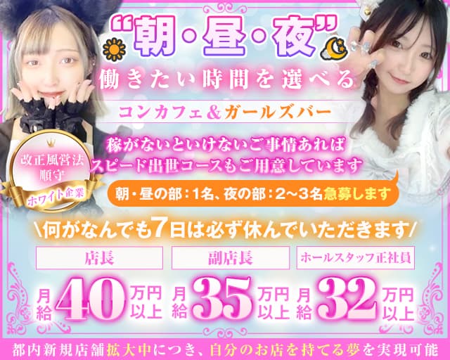 【朝・昼・夜】ガールズバーＪＪ上野（ジェージェー）(秋葉原)のボーイ・男性求人