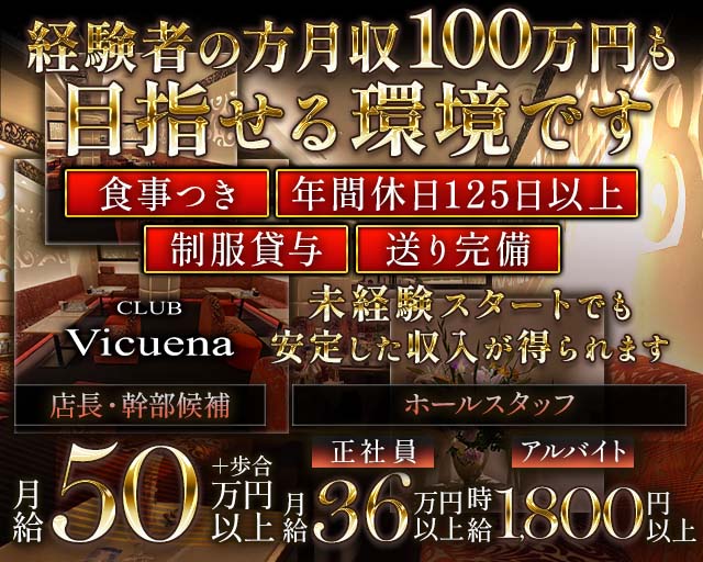 CLUB Vicuena（ヴィキューナ）(北新地)のボーイ・男性求人
