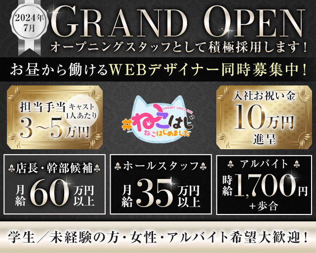 #ねこはじ - ねこはじめました -(梅田)のボーイ・男性求人