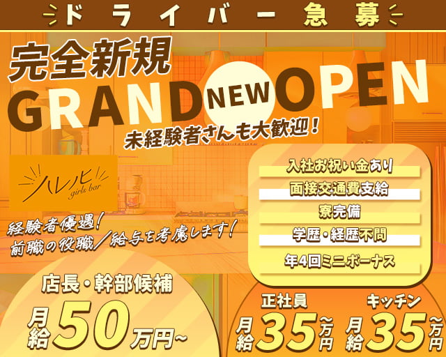 【南浦和】ガールズバー ハレノヒ(南浦和)のボーイ・男性求人
