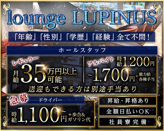 【大垣】LUPINUS（ルピナス）(柳ヶ瀬)のボーイ・男性求人