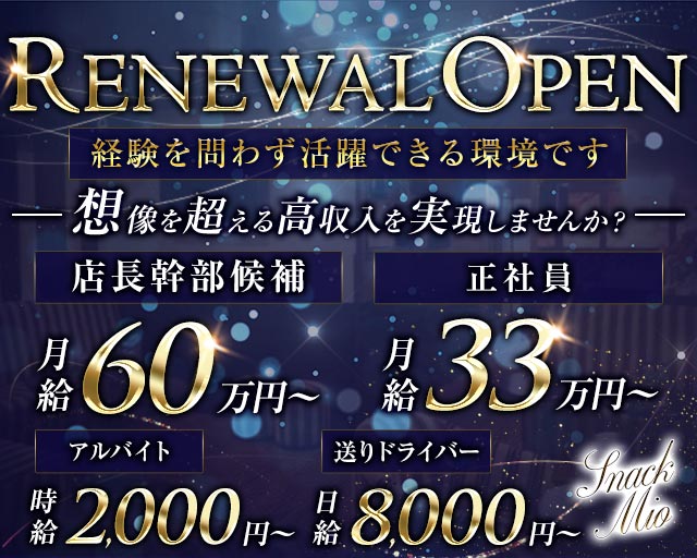 スナック 澪（みお）(神田)のボーイ・男性求人