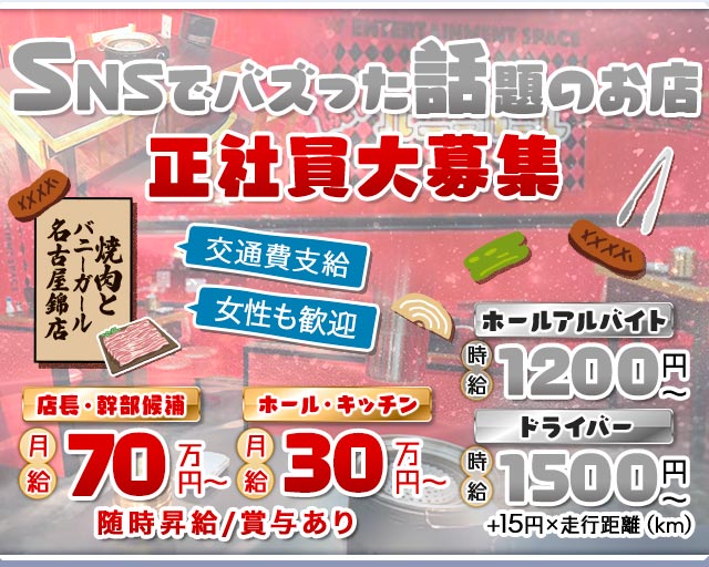 焼肉とバニーガール名古屋錦店 バナー
